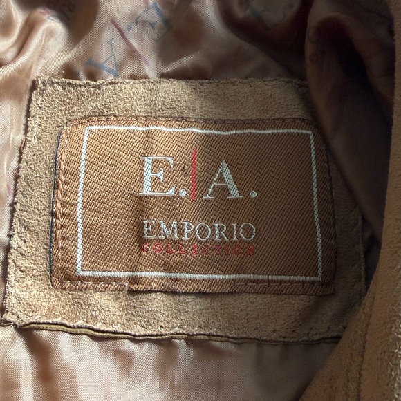 Emporio Armani Brown Suede Trench Coat - Picture 2 of 9